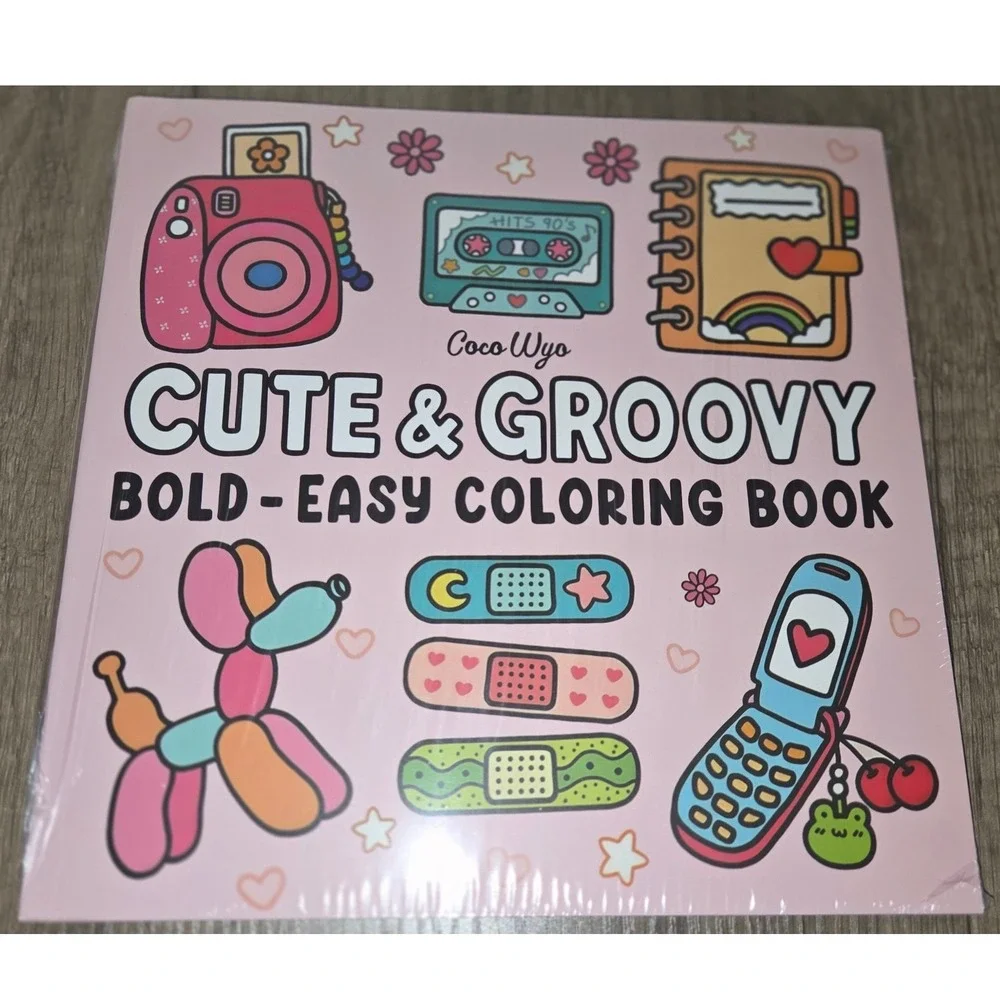 Coco Wyo Coloring Book Bundle Cute Groovy Cozy Spaces Hygge Place Set of 3 New